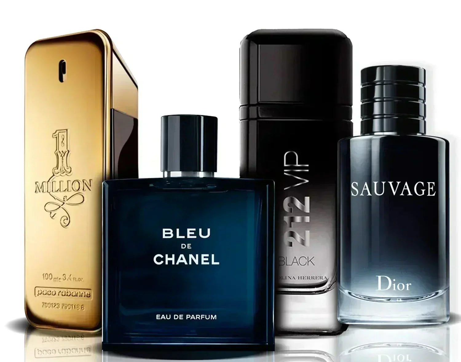 Комплект от 4 парфюма | One Million, Bleu de Chanel, 212 VIP Black и Sauvage (100 ml)